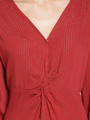red viscose aline dress - 17735920 - Standard Image - 5