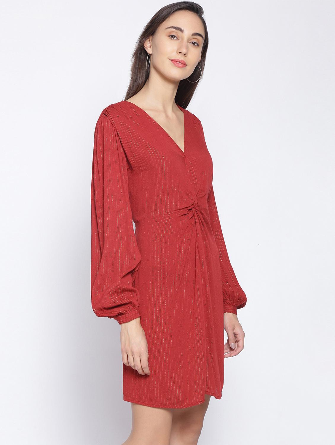 red viscose aline dress - 17735920 - Zoom Image - 2