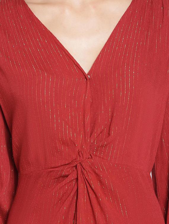 red viscose aline dress - 17735920 - Zoom Image - 5