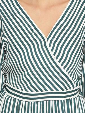 green polyester aline dress - 17735927 - Standard Image - 5