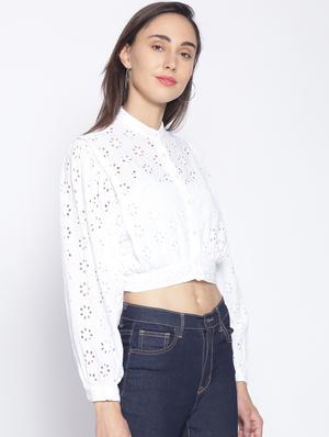 white cotton regular shirt - 17735934 - Standard Image - 2