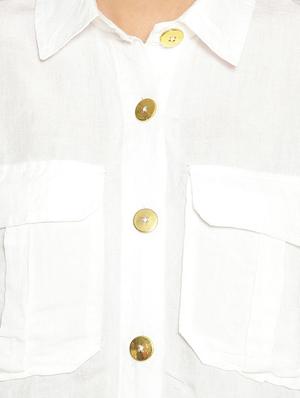 white solid regular shirt - 17735938 - Standard Image - 5