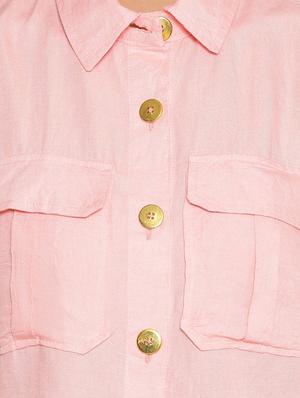 pink solid regular shirt - 17735940 - Standard Image - 5