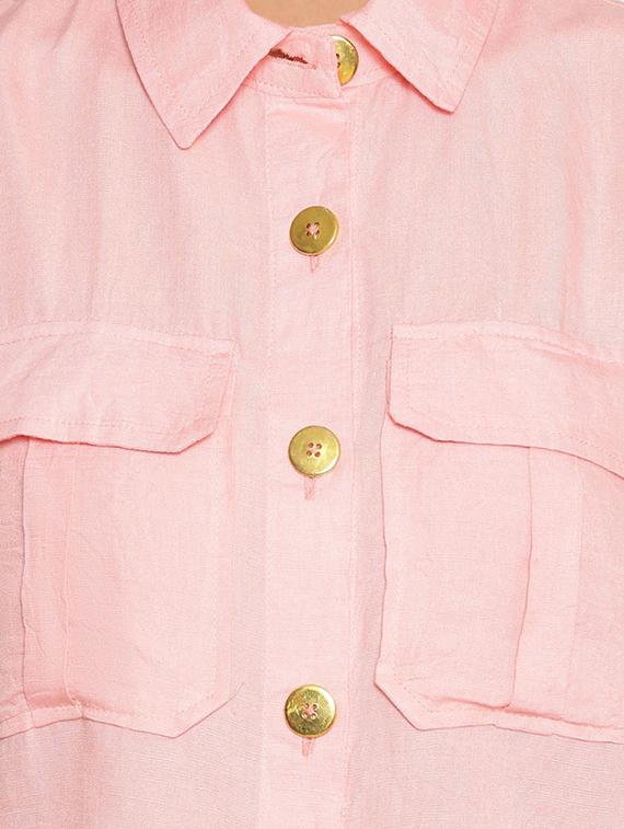 pink solid regular shirt - 17735940 - Zoom Image - 5