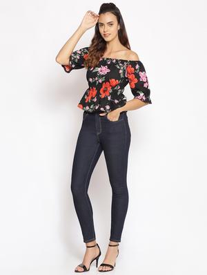 off shoulder floral top - 17735948 - Standard Image - 4