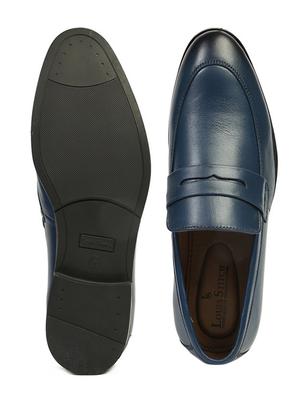 blue leather handicraft loafers - 17736054 - Standard Image - 5