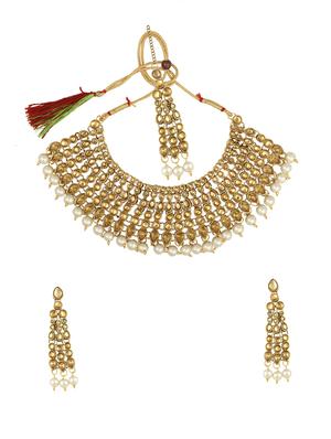 white brass choker necklace - 17736481 - Standard Image - 3