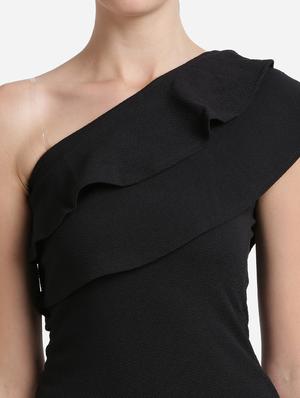 single shoulder solid bodycon dress - 17736653 - Standard Image - 5