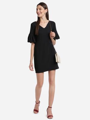 bell sleeved solid bodycon dress - 17736658 - Standard Image - 4