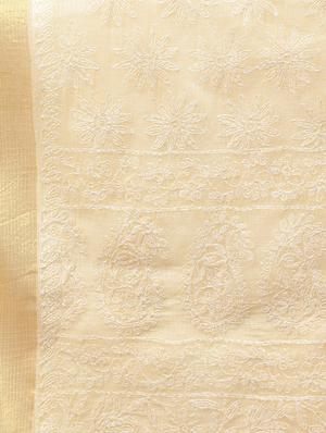 ada hand-embroidered beige chikankari dupatta - 17736683 - Standard Image - 2