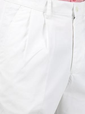 white solid pleated formal trouser - 17736713 - Standard Image - 5