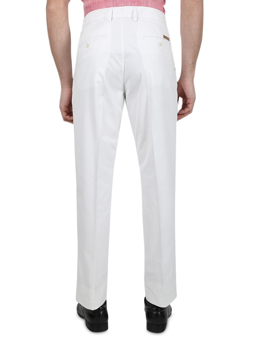 white solid pleated formal trouser - 17736713 - Zoom Image - 3