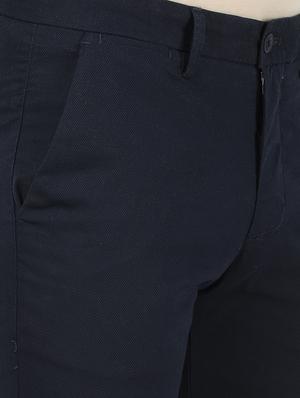 black solid flat front casual trouser - 17736716 - Standard Image - 5