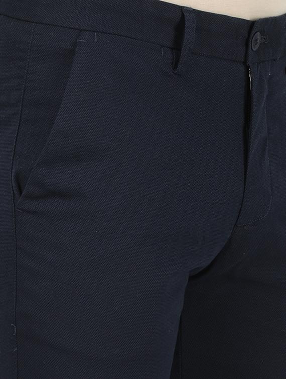 black solid flat front casual trouser - 17736716 - Zoom Image - 5