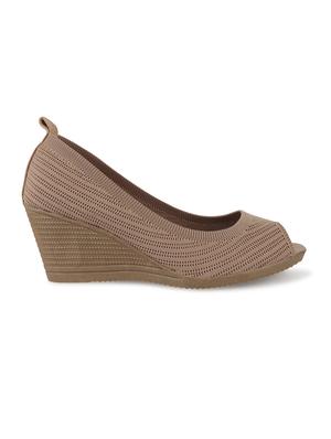 beige synthetic platforms pumps - 17737479 - Standard Image - 2
