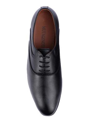 black patent leather laceup derbies - 17737613 - Standard Image - 3