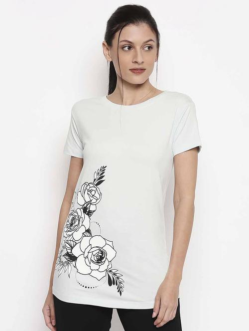 round neck printed tee - 17738308 - Standard Image - 1