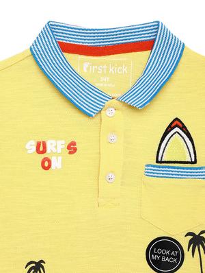 yellow printed tee - 17738924 - Standard Image - 3