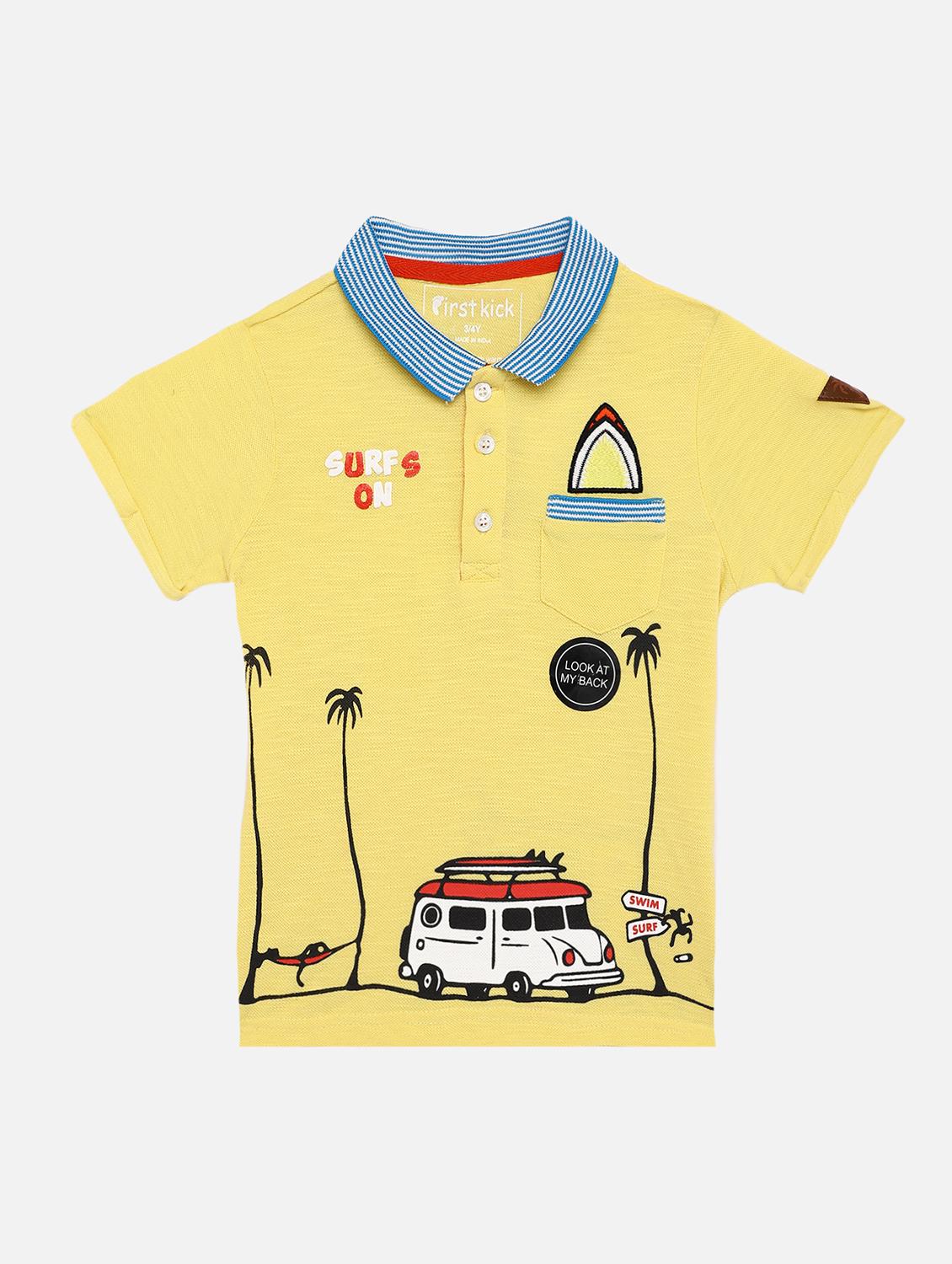 yellow printed tee - 17738924 - Zoom Image - 1