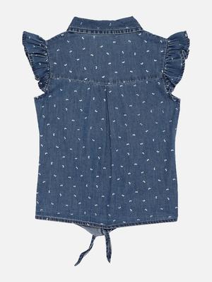 blue printed regular top - 17738927 - Standard Image - 2