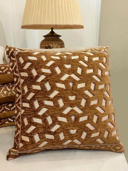 embellished brown cushion set of 5 - 17738944 - Standard Image - 1