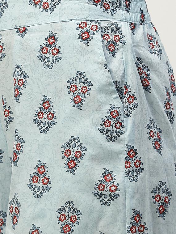 printed kurta palazzo fusion set - 17739094 - Zoom Image - 5