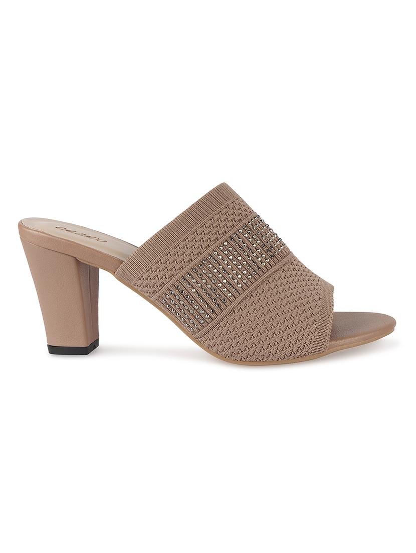 beige synthetic slip on sandals - 17739132 - Zoom Image - 2