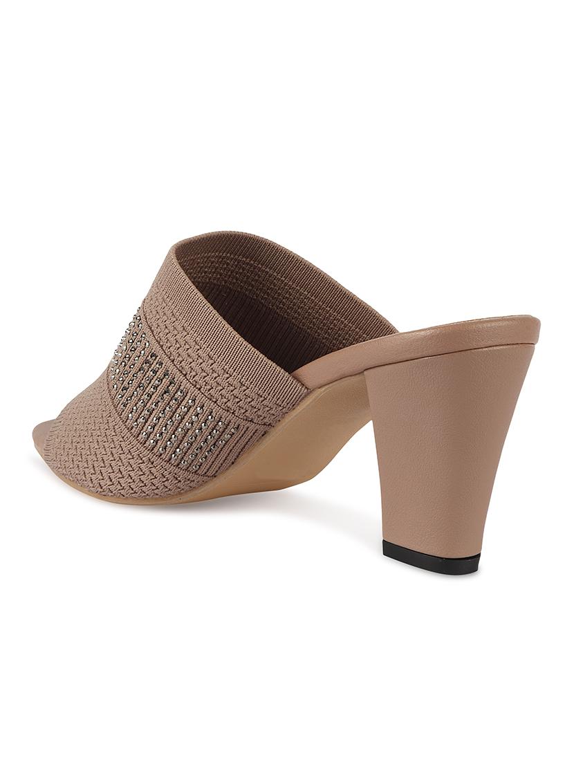 beige synthetic slip on sandals - 17739132 - Zoom Image - 3
