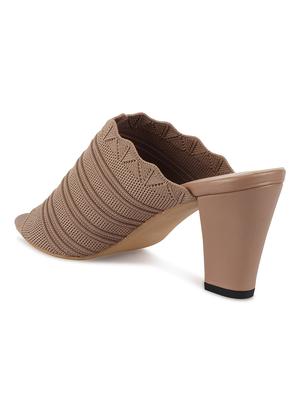 beige synthetic slip on sandals - 17739134 - Standard Image - 3