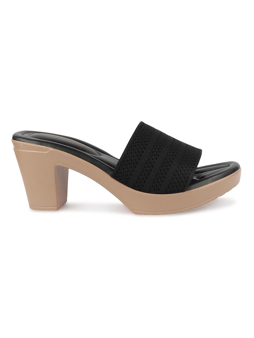 black synthetic slip on sandals - 17739139 - Zoom Image - 2