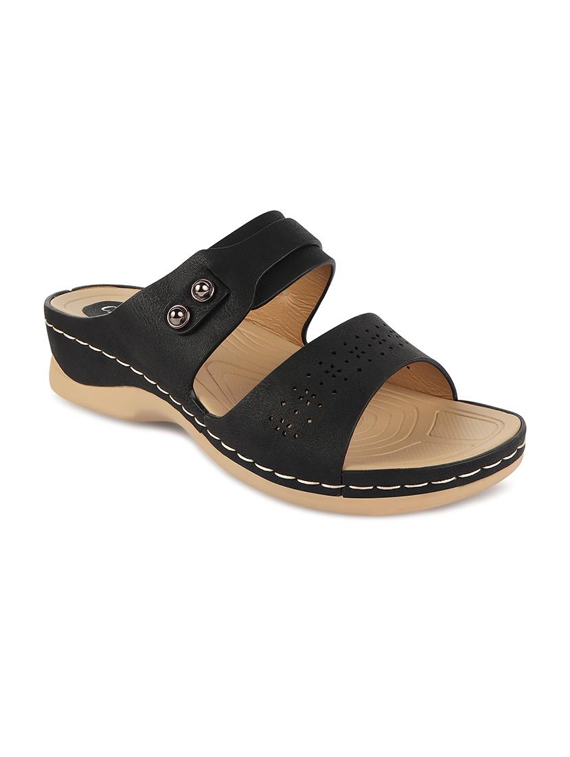 calzado womens's casualwear slip-on beige color platform heels slippers - 17739156 - Zoom Image - 1