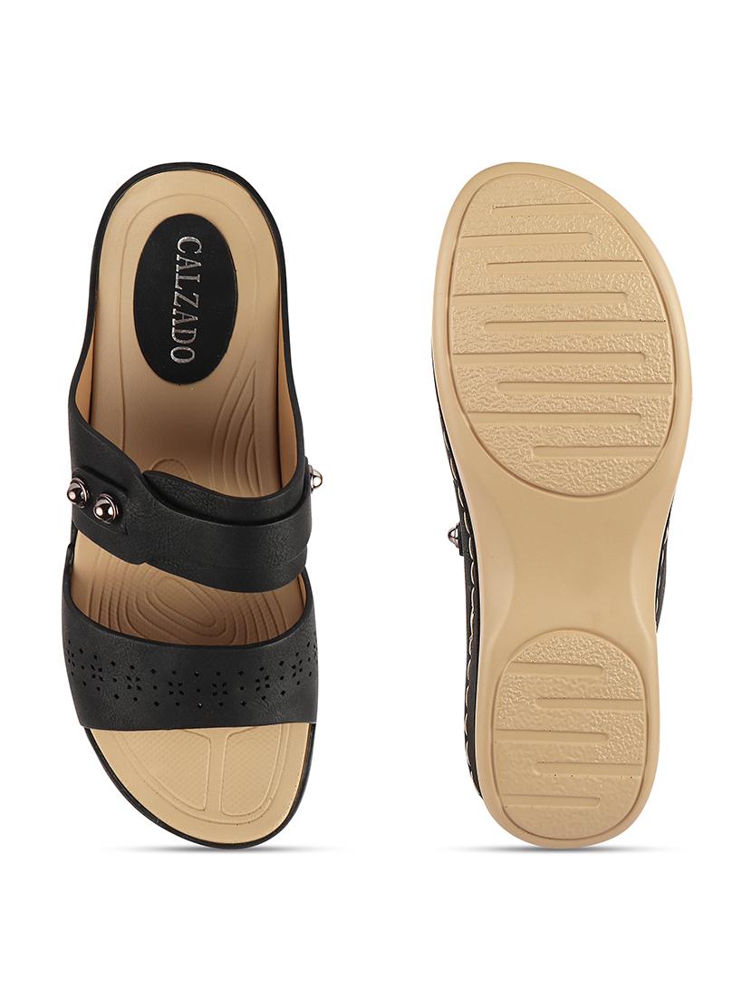 calzado womens's casualwear slip-on beige color platform heels slippers - 17739156 - Zoom Image - 4