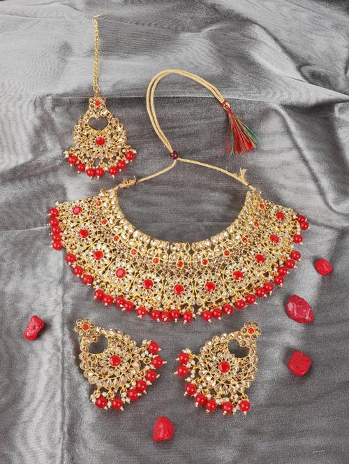 red brass choker necklace - 17739177 - Standard Image - 1