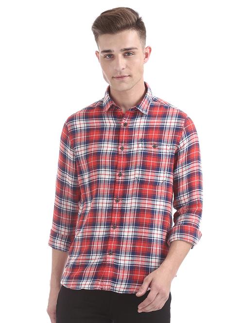 red checkered casual shirt - 17739467 - Standard Image - 1