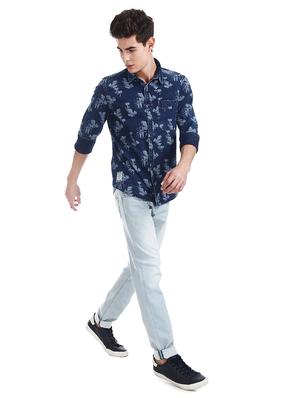 blue printed casual shirt - 17739520 - Standard Image - 5