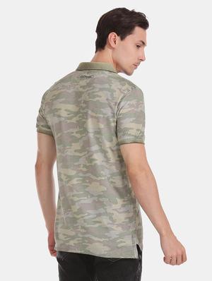 beige camouflage polo t-shirt - 17739605 - Standard Image - 3