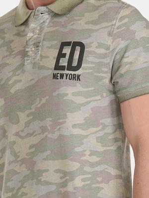 beige camouflage polo t-shirt - 17739605 - Standard Image - 5