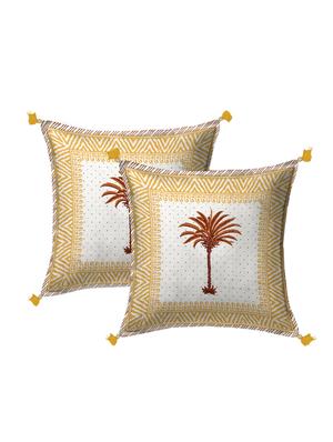 trency sanganeri print 150 gsm cotton diwan set with - 1 single bed sheet with 5 cushions covers and 2 bolster covers - 17739753 - Standard Image - 2