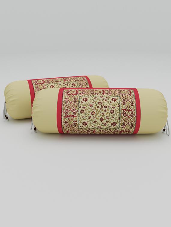 trency sanganeri print 150 gsm cotton diwan set with - 1 single bed sheet with 5 cushions covers and 2 bolster covers - 17739765 - Zoom Image - 3