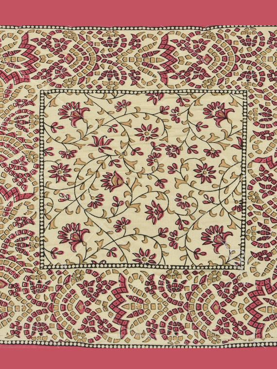 trency sanganeri print 150 gsm cotton diwan set with - 1 single bed sheet with 5 cushions covers and 2 bolster covers - 17739765 - Zoom Image - 4