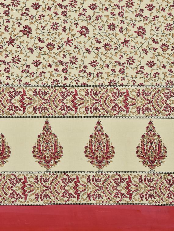 trency sanganeri print 150 gsm cotton diwan set with - 1 single bed sheet with 5 cushions covers and 2 bolster covers - 17739765 - Zoom Image - 5