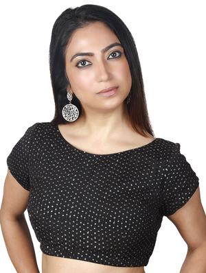 black georgette embroidered blouse - 17739797 - Standard Image - 2