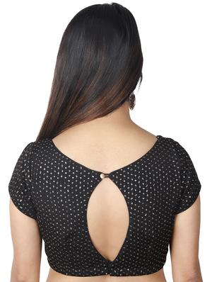 black georgette embroidered blouse - 17739797 - Standard Image - 3