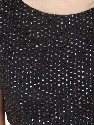black georgette embroidered blouse - 17739797 - Standard Image - 4