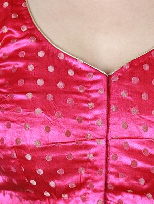 pink satin brocade blouse - 17739814 - Standard Image - 4