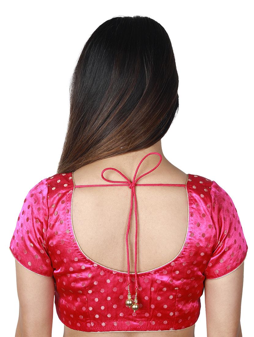 pink satin brocade blouse - 17739814 - Zoom Image - 3