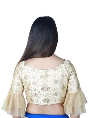 gold dupion embroidered blouse - 17739824 - Standard Image - 3