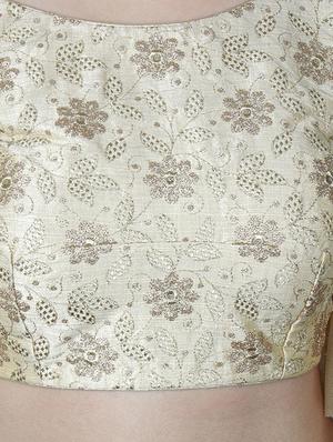 gold dupion embroidered blouse - 17739824 - Standard Image - 4