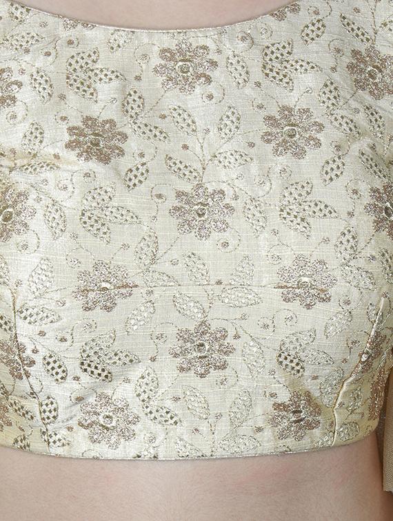 gold dupion embroidered blouse - 17739824 - Zoom Image - 4