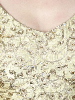 gold dupion embroidered blouse - 17739825 - Standard Image - 4